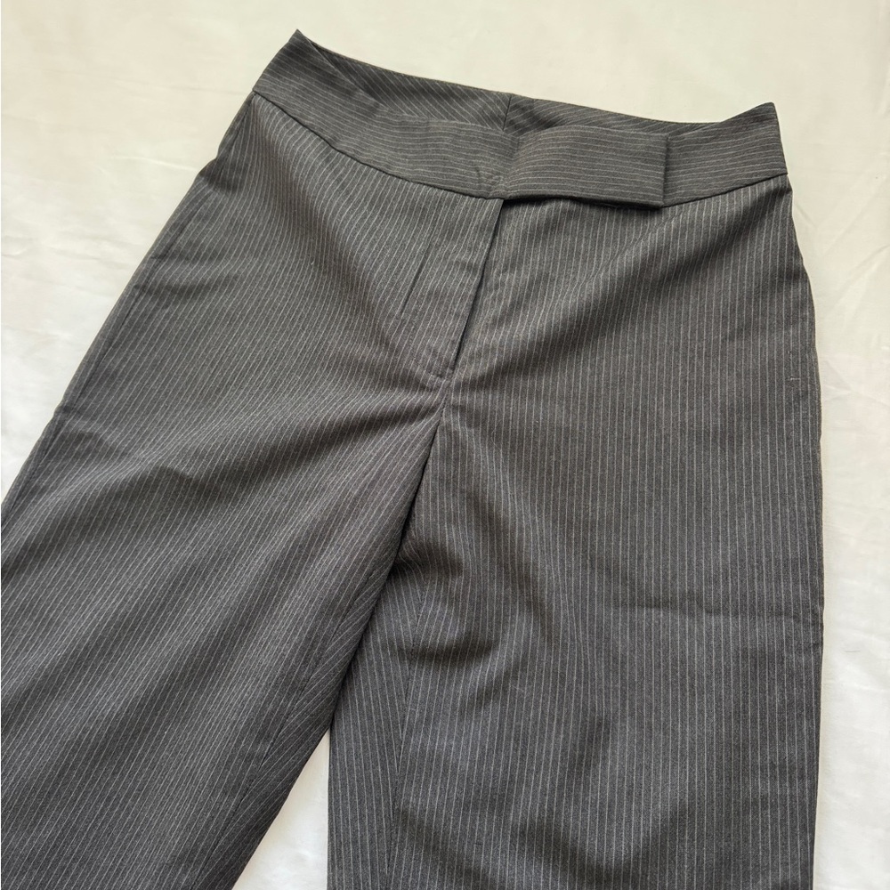 Gray Stripped Dress Pants